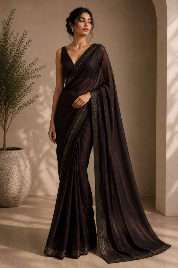 Noir Éclipse Saree