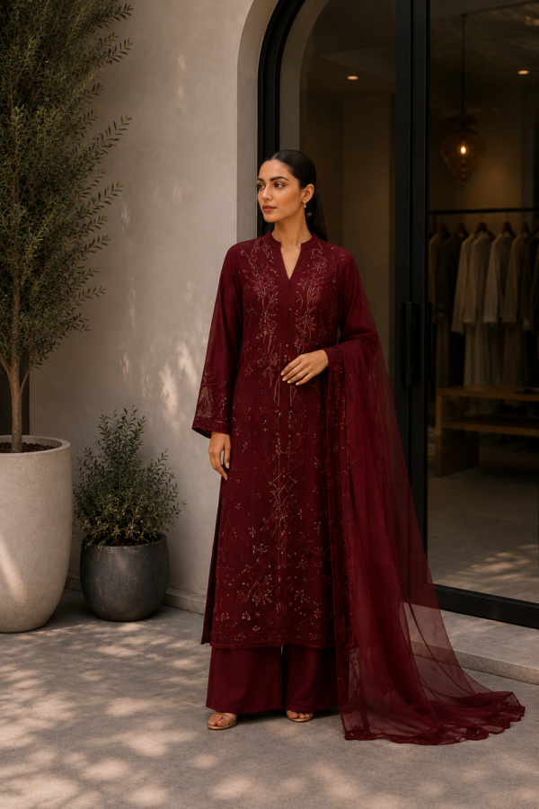 Crimson Élan Suit Set
